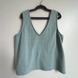 Madewell Peekaboo Jacquard Crop Tank Size Small